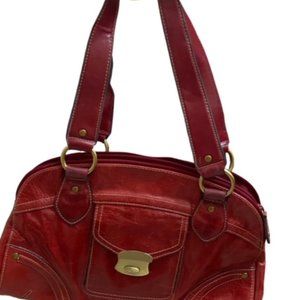 Peck & Peck Red Leather Shoulder Bag
